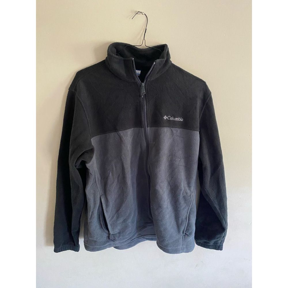 Columbia Jacket Mens Large Black Long Sleeve Fleece Full Zip